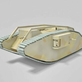 Ww1 أنثى دبابة نموذج 3D