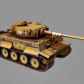 Model 2d Tank Harimau Nazi Jerman Ww3