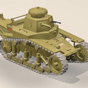 2д модель лёгкого танка Т-18 времен Второй мировой войны