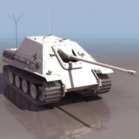 דגם תלת מימד של Jagdpanther Tank Destroyer הגרמני של מלחמת העולם השנייה