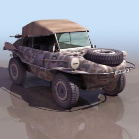 第二次世界大戦の車ドイツ水陸両用車 3D モデル