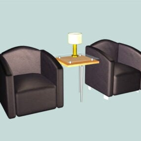 Kursi Sofa Ruang Tunggu model 3d