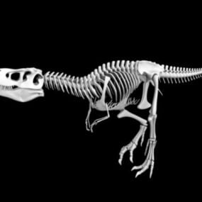 Walking Skeletal Dinosaur Rig & Animated 3d model