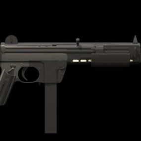 3д модель пистолета-пулемета Walther Mpl