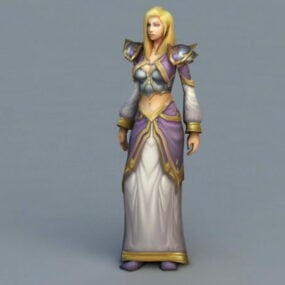 Warcraft Jaina Proudmoore 3d model