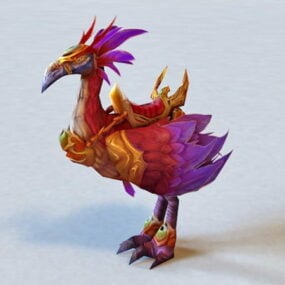 Warcraft Kırmızı Hawkstrider 3D modeli