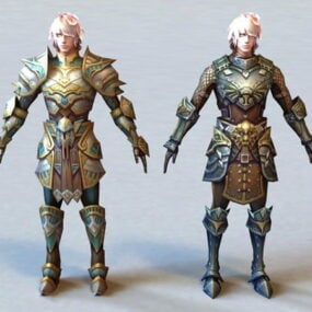 Conjuntos de armadura de guerreiro Modelo 3D