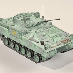Warrior Tracked Armored Vehicle 3D-malli