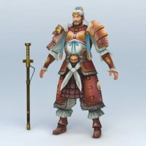 Warrior With Sword 3d model