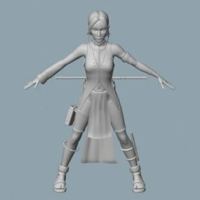 Strijder vrouw 3D-model