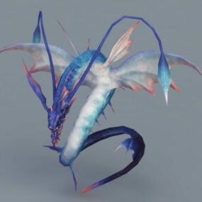 Modelo 3d do dragão de água