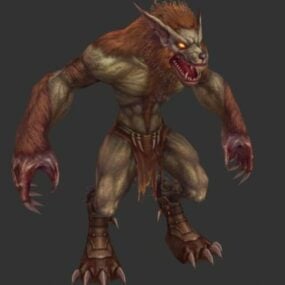 Werewolf Monster Character 3d-model