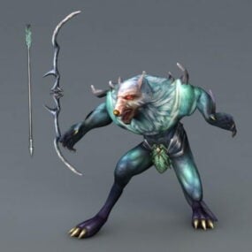 Werewolf Archer With Bow 3d model