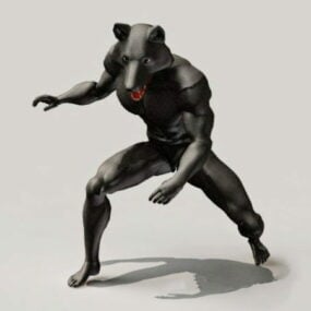 โมเดล 3 มิติของมนุษย์หมาป่า Concept Art