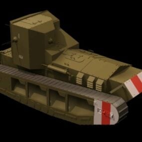 Whippet Mk A 중간 탱크 3d 모델