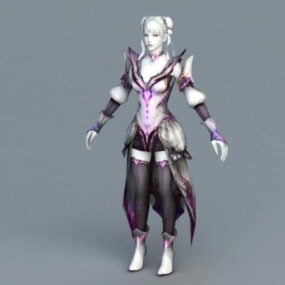 Bílý démon žena 3D model