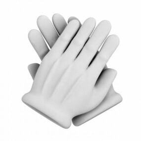 مدل سه بعدی دستکش سفید