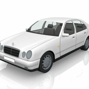 Model 3D białego samochodu Mercedes-Benz
