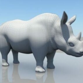 مدل سه بعدی حیوانات کرگدن سفید