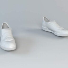 Model sepatu kets putih 3d