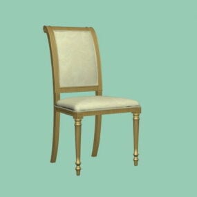 Białe krzesło do jadalni Model 3D