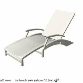 Outdoor Furniture Plastic Sun Lounger 3d model
