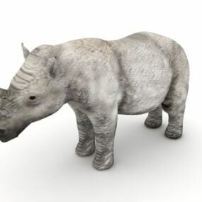White Rhinoceros Animal 3d model