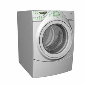 Vit tvättmaskin 3d-modell