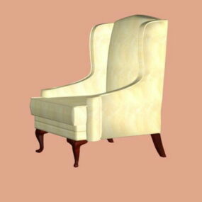 White Wing Chair 3d model