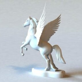 Winged Horse Statue 3d model