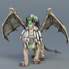 Siivekäs Sphinx Monster 3d-malli