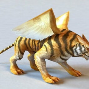 Modello 3d della tigre alata