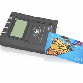 קורא כרטיסי אשראי אלחוטי דגם תלת מימד