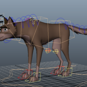 Wolf Dog Rig Animal 3d модель