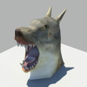 Modello 3d della testa del lupo