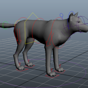 Wolf Rig 3d model