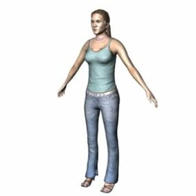 3D модель персонажа "Женщина в спагетти"