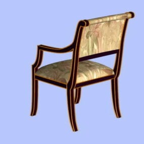 Wood Accent Chair 3d-modell