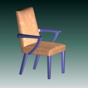Wood Accent Chair For Living Room 3d model