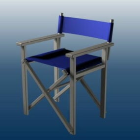 Chaise de bar en bois avec accoudoir modèle 3D