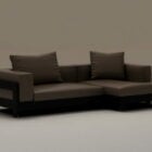 木製ベースコーナーソファ家具