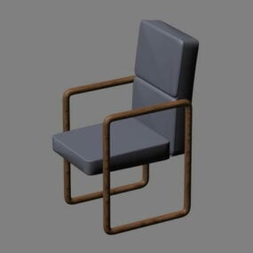 Wood Base Dining Chair 3d model