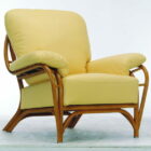 Wood Base Upholstered Sofa Chair