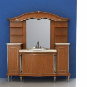 Wood Bathroom Vanity Sets 3d model