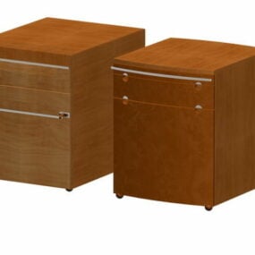 Wood Bedside Cabinet Furniture 3d model