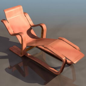 Wooden Chaise Lounge 3d model