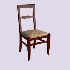 صندلی غذاخوری چوبی مدل سه بعدی