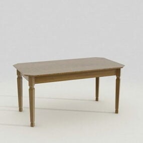 مبلمان میز ناهارخوری چوبی مدل سه بعدی