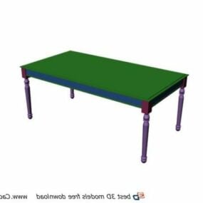 Table à manger en bois de meubles modèle 3D