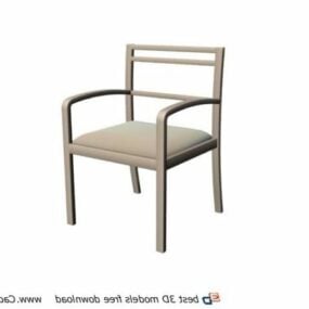 3д модель деревянного обеденного стула для отдыха и мебели